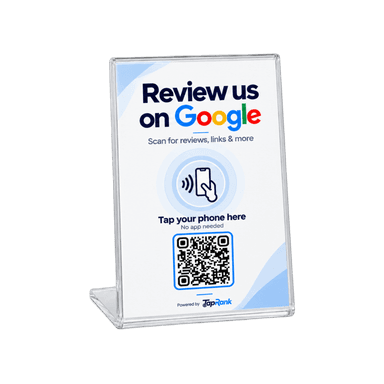 White background Google Review TapRank